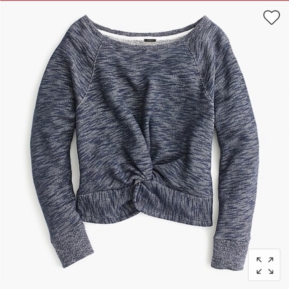 J Crew Twist Front Sweatshirt size Large / X-Large - Picture 2 of 9